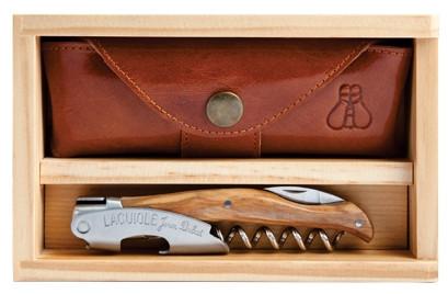 Laguiole Millesime Waiter's Corkscrew Set- Olivewood