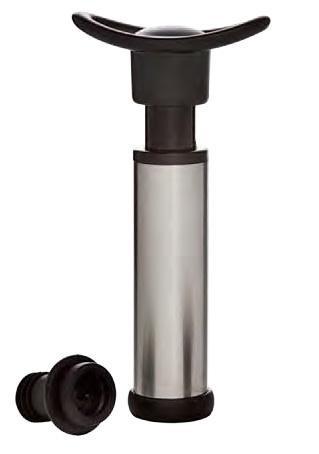 VinoVac? Stainless Steel Wine Saver System, Boxed (One Pump and two Stoppers)