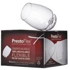 PrestoFlex? Stemless Wine Glass, Set of 4 in Printed Box