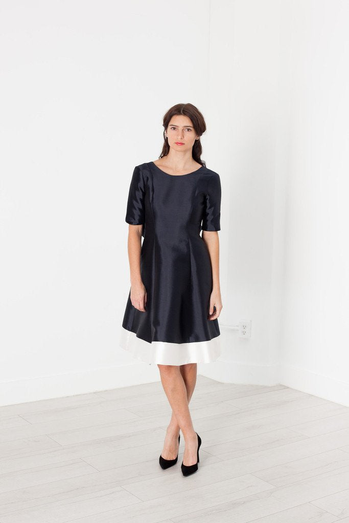 Tie Dress in Navy