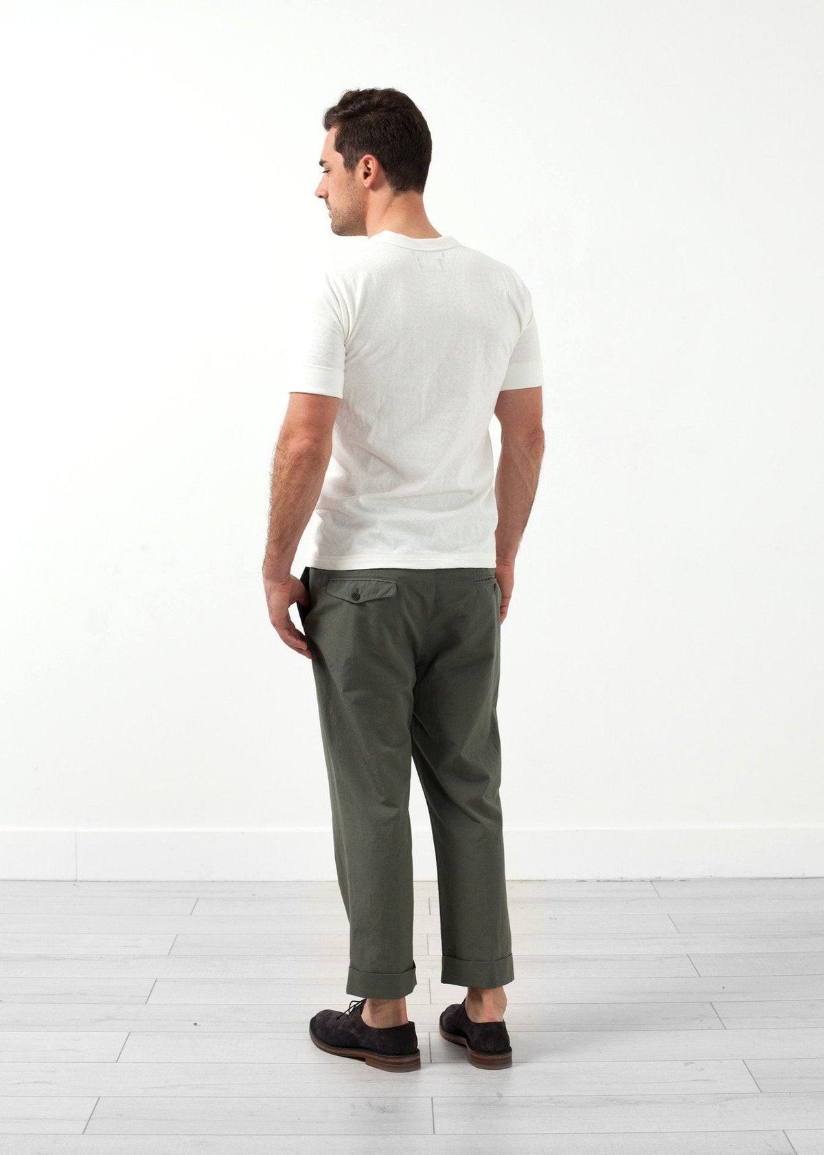 Flat Front Cuffed Trouser