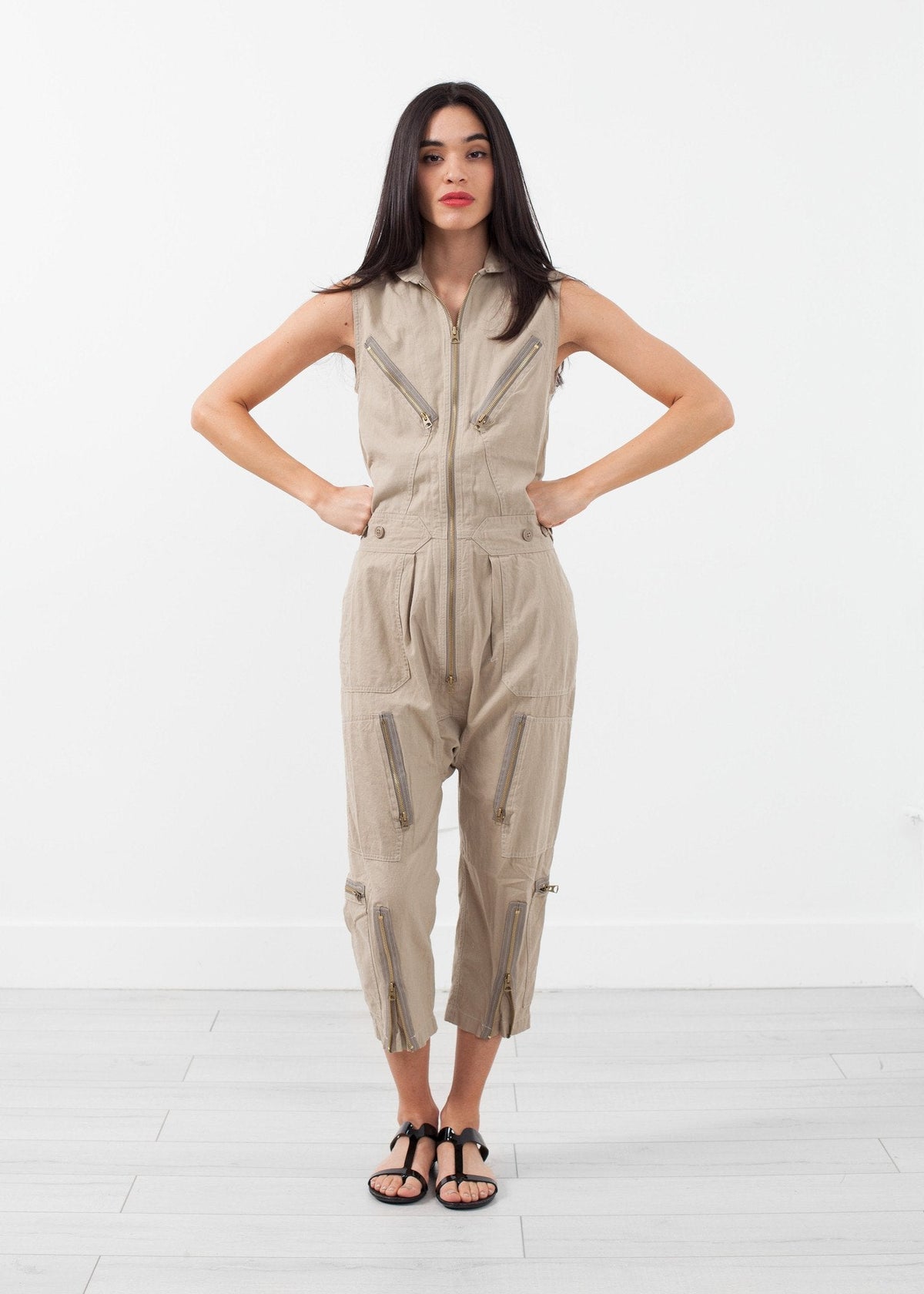 Sleeveless Harem Flightsuit