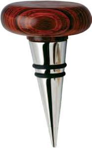 Rosewood Flat-Top Cone Stopper, Double Ring