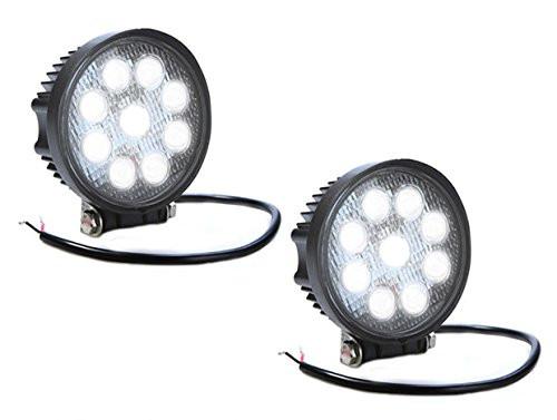 Speedwav Accedre 9 LED Car Aux Fog Light Assembly SET OF 2 - Round