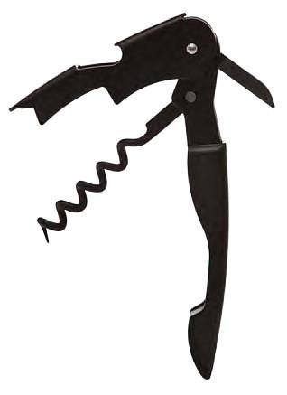 PullPlus? Vintage Waiter's Corkscrew, All Black Metal Handle