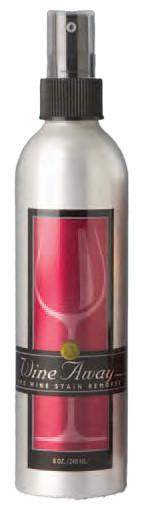 Wine Away Red Wine Stain Remover, 8 oz Bottle, Brushed Aluminum