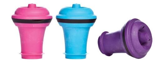 VacuVin? Wine Stoppers, Box of 3, Assorted Colors