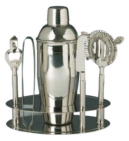 Side Bar Cocktail Shaker Set, Stainless Steel
