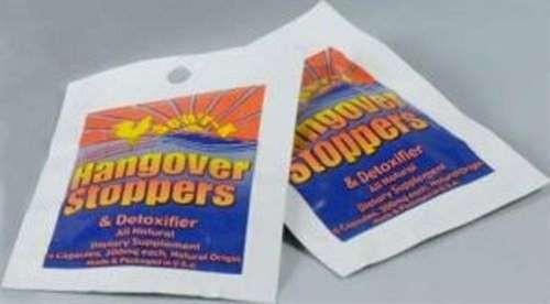 Two Hangover Stoppers Foil Packs (No. 8185) on Blister Card