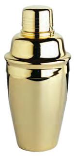 Tavern Cocktail Shaker Set, 8 oz. Gold Plated