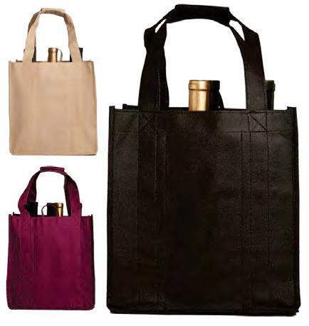 Vino Sack, Six-Bottle Bag Open Top (Velcro Handles)- 120 gsm