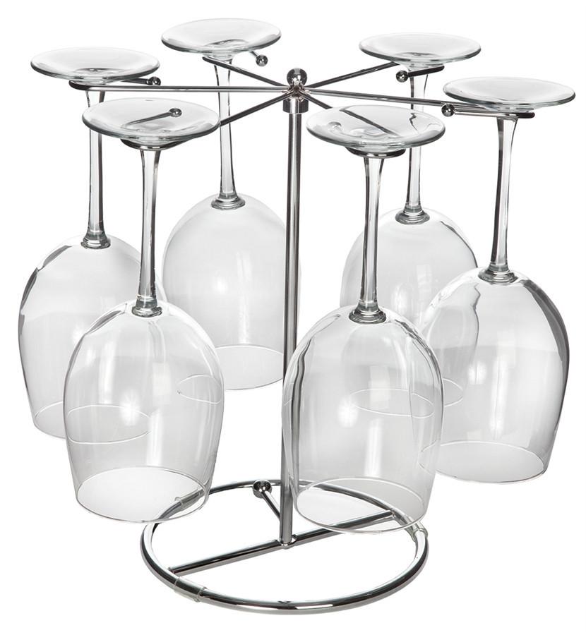 Six Wine Glass Drying Rack (4-color box)