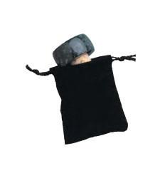 Velveteen Pull-string Sack for Stopper, Black