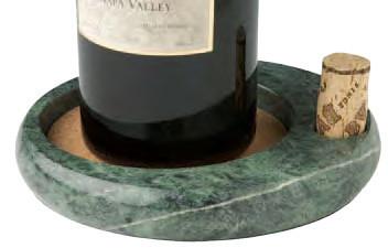 Sommelier's Wine Bottle Coaster, Green Marble