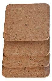 Cork Coasters, Square, Set of 4